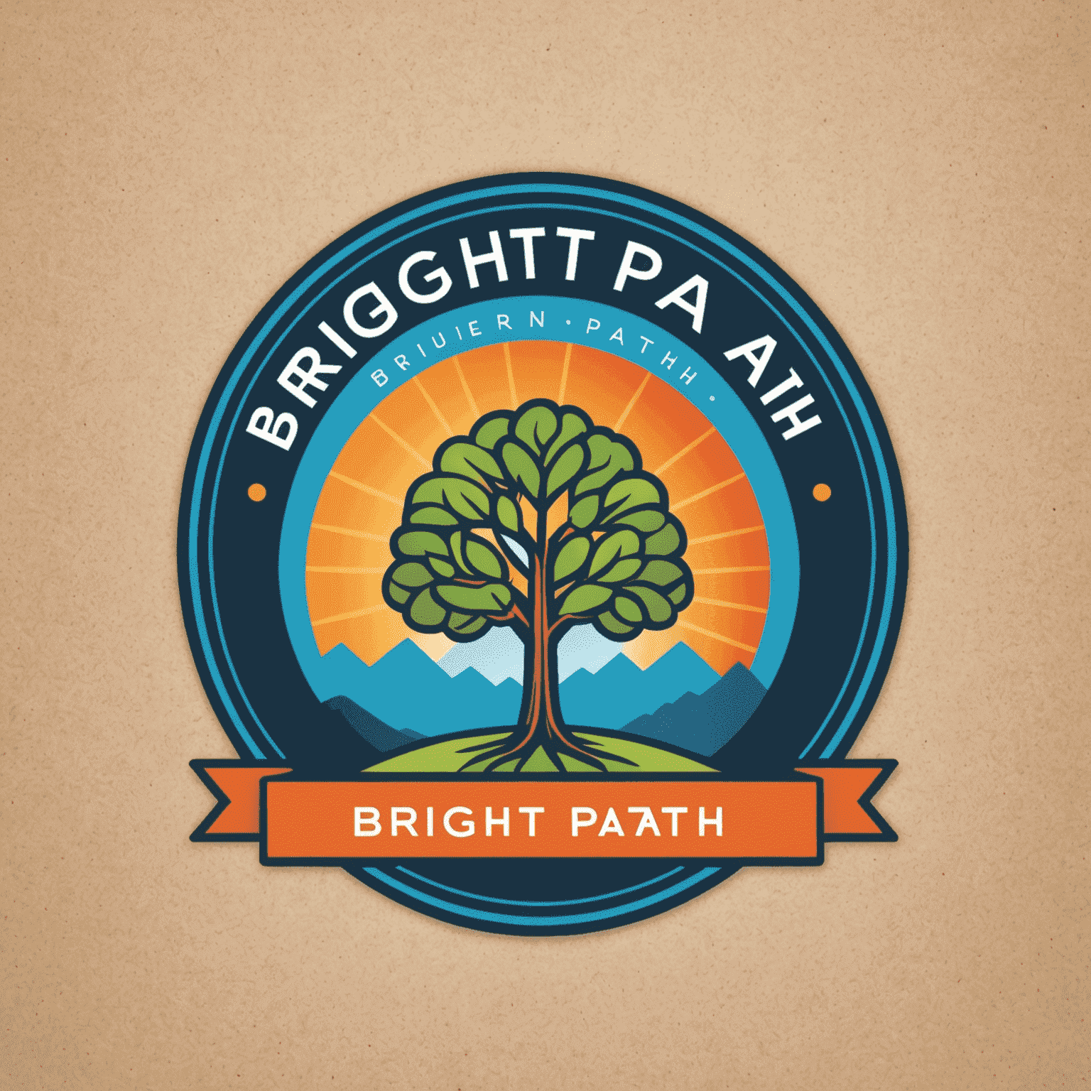 BrightPath Logo - A vibrant logo representing educational growth and community connection