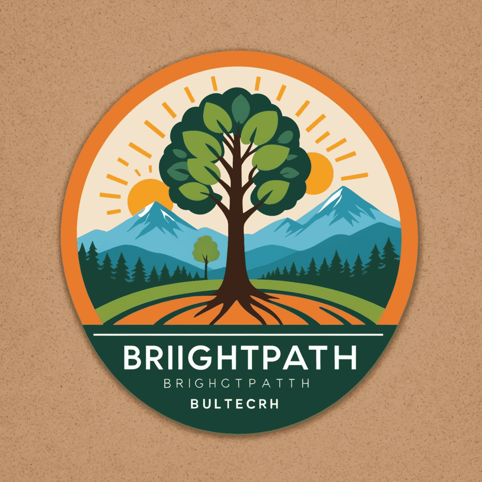 BrightPath Logo - A vibrant logo representing educational growth and community connection