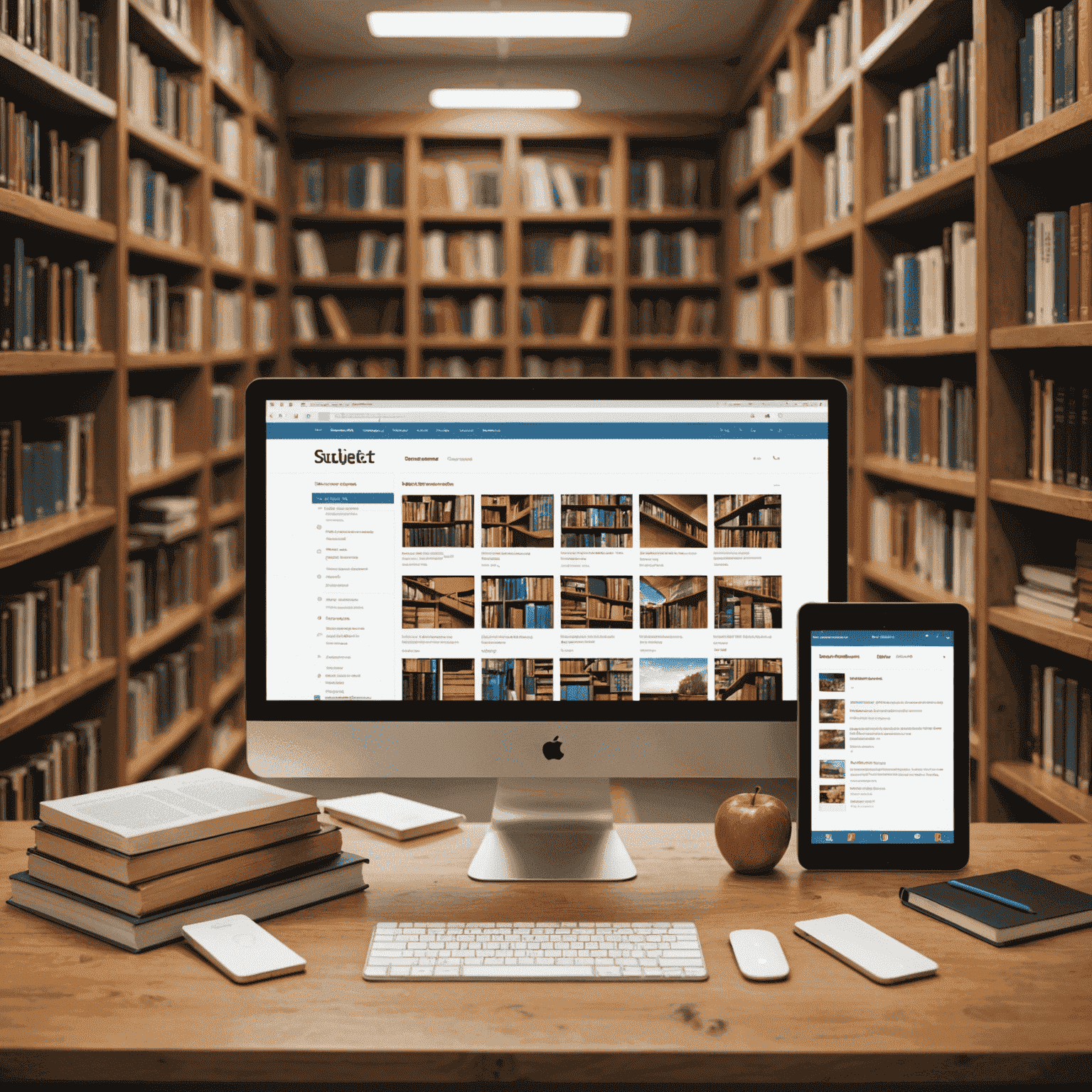 A digital library interface showcasing various educational resources, study guides, and learning materials